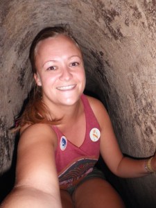 Me down the Cu Chi Tunnels